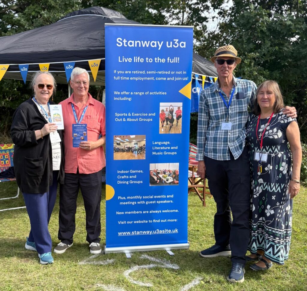 Publicising Stanway u3a at the Colchester Rice and Spice Festival on 6 Sept 2025