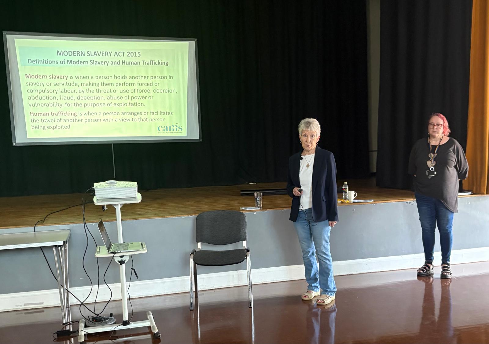 Members had an informative talk on 22 May 2026 by Kate Evans from the Colchester Against Modern Slavery Partnership.